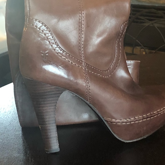 FRYE AND CO. Shoes The Frye Company High Heel Platform Leather Boots Super Quality